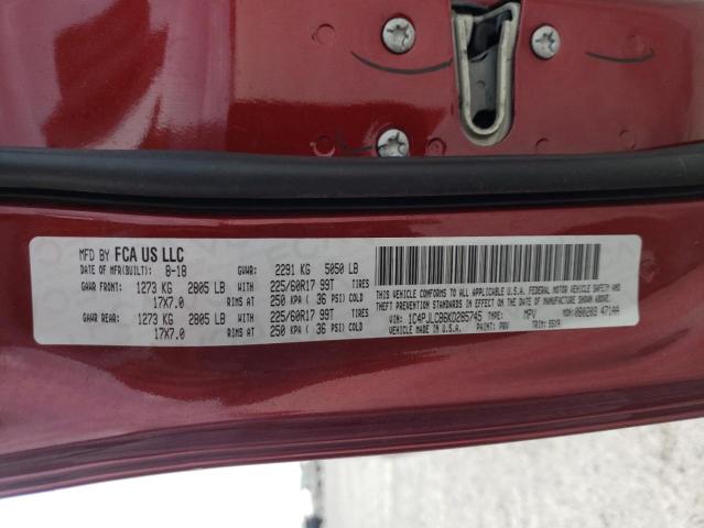 Photo 10 from auction – 2019 JEEP CHEROKEE L with VIN 1C4PJLCB6KD285745