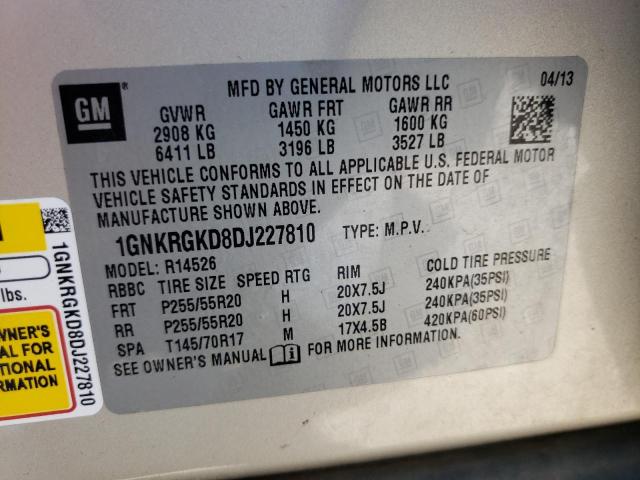 Photo 10 from auction – 2013 CHEVROLET TRAVERSE L with VIN 1GNKRGKD8DJ227810