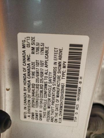 Photo 10 from auction – 2013 HONDA CR-V EXL with VIN 2HKRM3H75DH509461