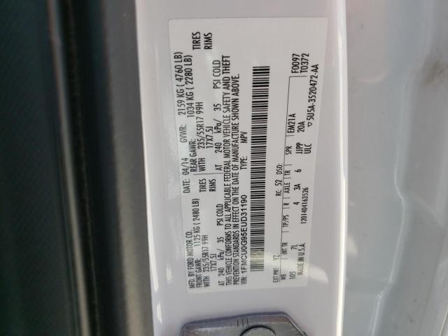 Photo 10 from auction – 2014 FORD ESCAPE SE with VIN 1FMCU0G95EUD31190