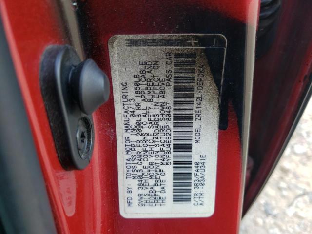 Photo 10 from auction – 2013 TOYOTA COROLLA BA with VIN 5YFBU4EE2DP180487