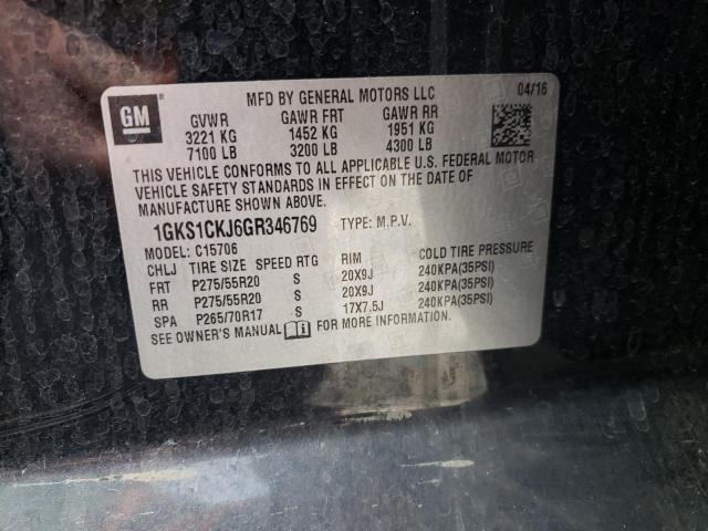 Photo 10 from auction – 2016 GMC YUKON DENA with VIN 1GKS1CKJ6GR346769
