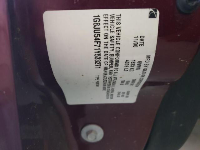 Photo 10 from auction – 2001 SATURN L200 with VIN 1G8JU54F71Y533271