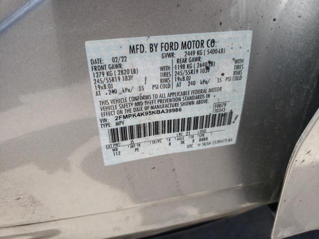Photo 10 from auction – 2022 FORD EDGE TITAN with VIN 2FMPK4K95NBA39986