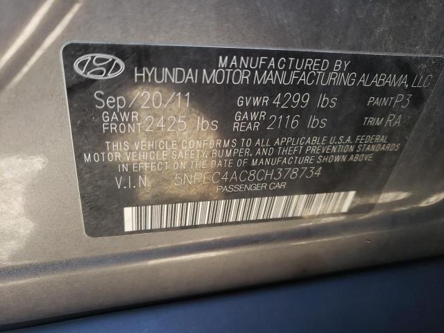 Photo 10 from auction – 2012 HYUNDAI SONATA SE with VIN 5NPEC4AC8CH378734