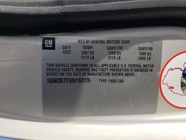 Photo 10 from auction – 2008 CADILLAC DTS with VIN 1G6KD57Y58U160176