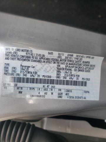 Photo 10 from auction – 2012 FORD FOCUS SE with VIN 1FAHP3K20CL272037