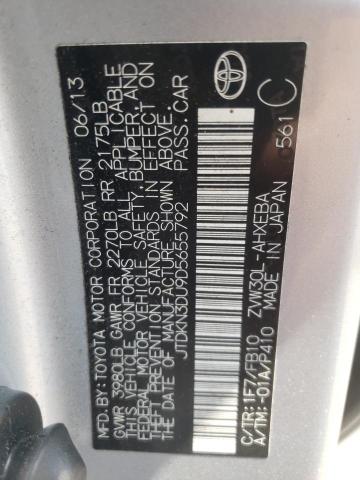 Photo 10 from auction – 2013 TOYOTA PRIUS with VIN JTDKN3DU9D5655792
