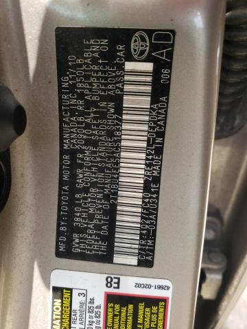Photo 10 from auction – 2010 TOYOTA COROLLA BA with VIN 2T1BU4EE5AC518377