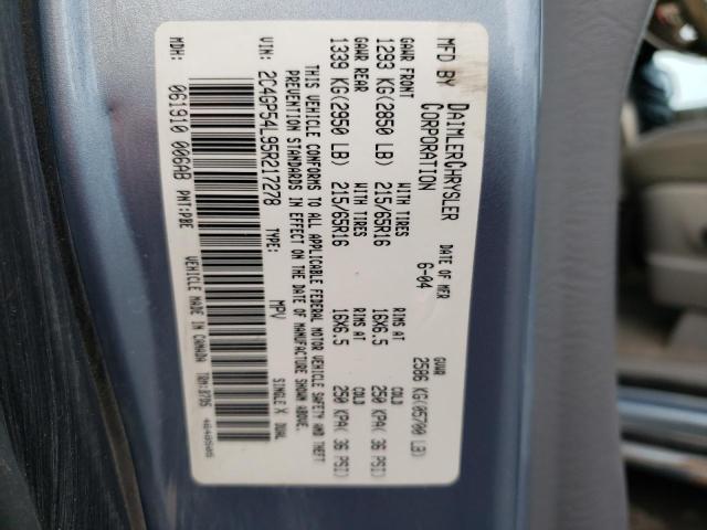 Photo 10 from auction – 2005 CHRYSLER TOWN & COU with VIN 2C4GP54L95R217278