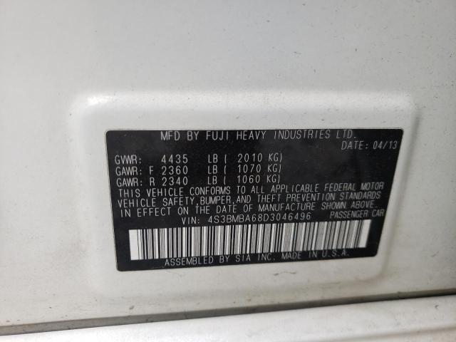 Photo 10 from auction – 2013 SUBARU LEGACY 2.5 with VIN 4S3BMBA68D3046496