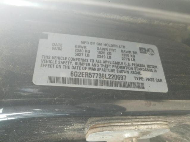 Photo 10 from auction – 2009 PONTIAC G8 with VIN 6G2ER57739L220697