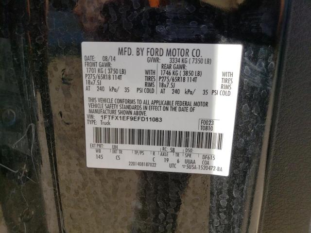 Photo 10 from auction – 2014 FORD F150 SUPER with VIN 1FTFX1EF9EFD11083