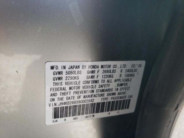 Photo 10 from auction – 2009 ACURA RL with VIN JH4KB266X9C002682