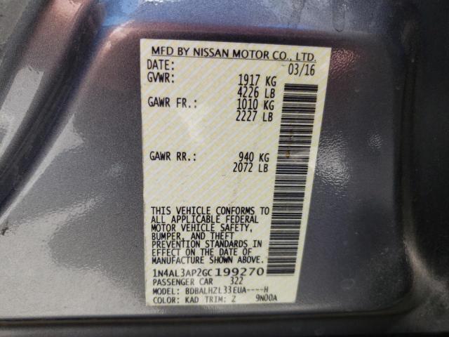 Photo 10 from auction – 2016 NISSAN ALTIMA 2.5 with VIN 1N4AL3AP2GC199270
