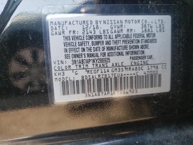 Photo 10 from auction – 2019 NISSAN SENTRA S with VIN 3N1AB7AP1KY286925
