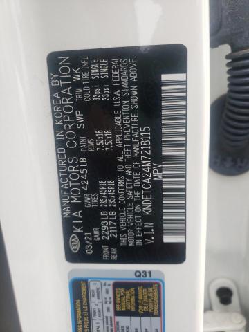 Photo 10 from auction – 2021 KIA SELTOS SX with VIN KNDETCA24M7218115