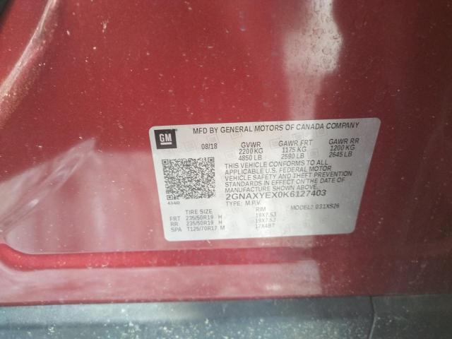 Photo 10 from auction – 2019 CHEVROLET EQUINOX PR with VIN 2GNAXYEX0K6127403