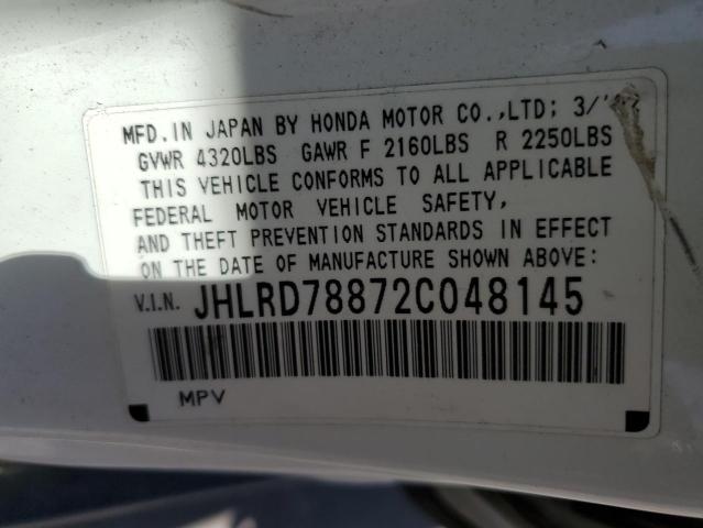 Photo 10 from auction – 2002 HONDA CR-V EX with VIN JHLRD78872C048145