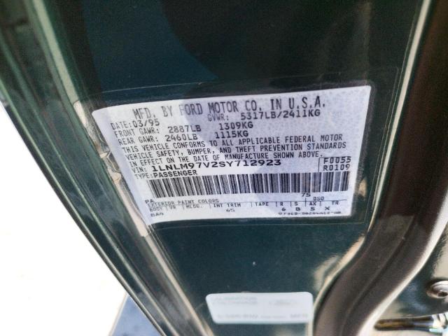 Photo 10 from auction – 1995 LINCOLN CONTINENTA with VIN 1LNLM97V2SY712923