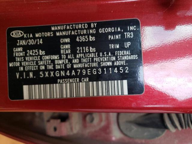Photo 10 from auction – 2014 KIA OPTIMA EX with VIN 5XXGN4A79EG311452