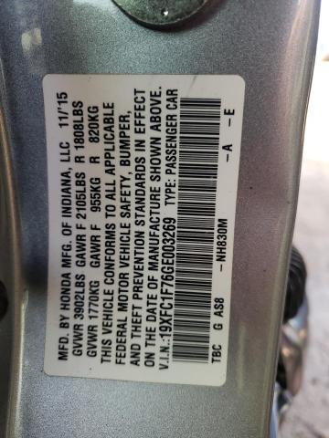Photo 10 from auction – 2016 HONDA CIVIC EXL with VIN 19XFC1F76GE003269
