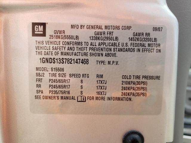 Photo 10 from auction – 2008 CHEVROLET TRAILBLAZE with VIN 1GNDS13S782147468