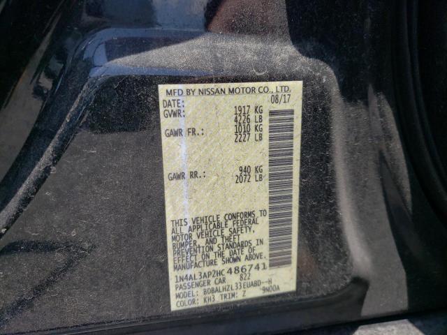 Photo 10 from auction – 2017 NISSAN ALTIMA 2.5 with VIN 1N4AL3AP2HC486741