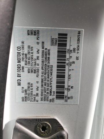 Photo 10 from auction – 2020 FORD TRANSIT CO with VIN NM0LS7F27L1463032