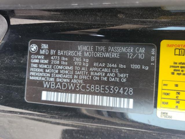 Photo 10 from auction – 2011 BMW 328 I with VIN WBADW3C58BE539428