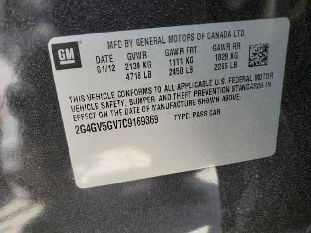 Photo 10 from auction – 2012 BUICK REGAL GS with VIN 2G4GV5GV7C9169369