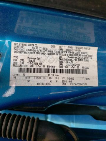 Photo 10 from auction – 2012 FORD FOCUS SE with VIN 1FAHP3K26CL220119