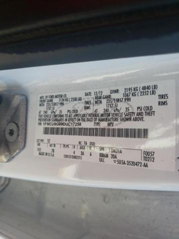 Photo 10 from auction – 2013 FORD ESCAPE SE with VIN 1FMCU9G99DUC17258