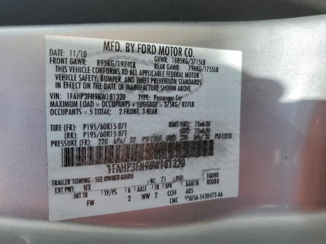 Photo 10 from auction – 2011 FORD FOCUS SE with VIN 1FAHP3FN9BW181320