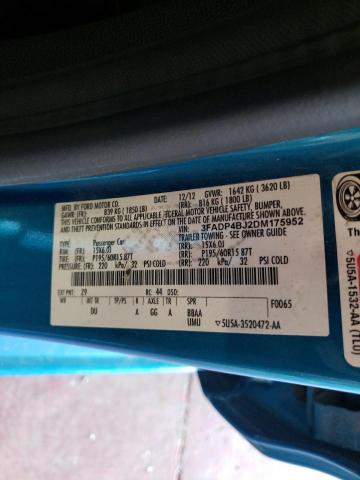 Photo 10 from auction – 2013 FORD FIESTA SE with VIN 3FADP4BJ2DM175952