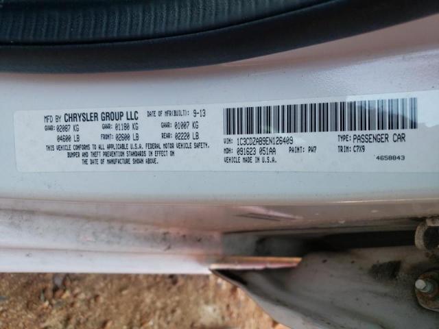 Photo 10 from auction – 2014 DODGE AVENGER SE with VIN 1C3CDZAB9EN126409