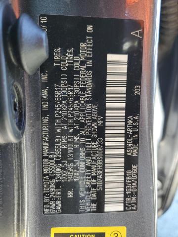 Photo 10 from auction – 2011 TOYOTA HIGHLANDER with VIN 5TDZA3EH9BS008733