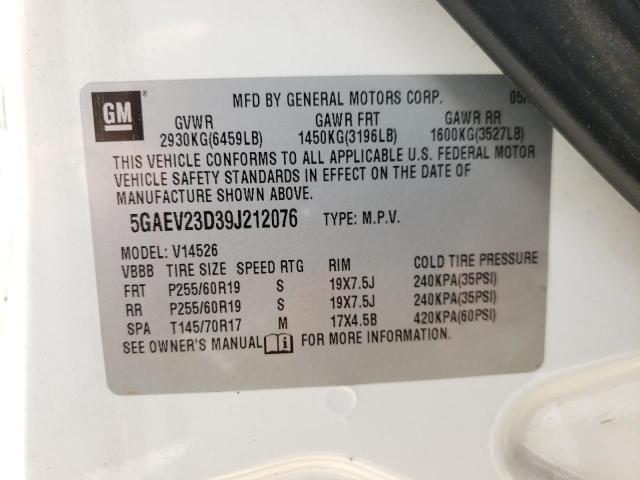 Photo 10 from auction – 2009 BUICK ENCLAVE CX with VIN 5GAEV23D39J212076