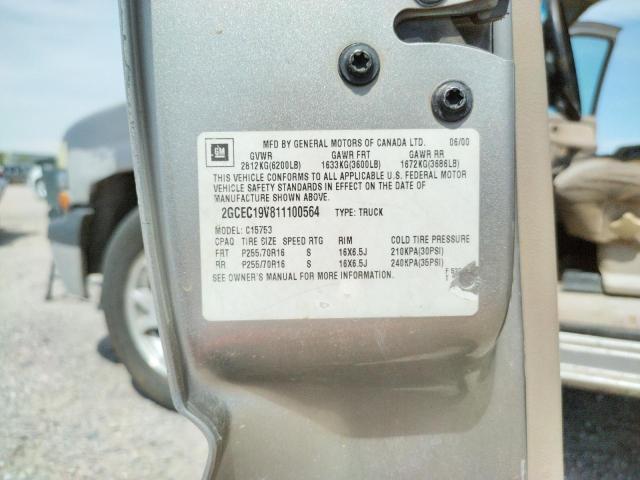 Photo 10 from auction – 2001 CHEVROLET SILVERADO with VIN 2GCEC19V811100564