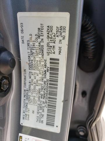 Photo 10 from auction – 2004 LEXUS GX 470 with VIN JTJBT20X640024430