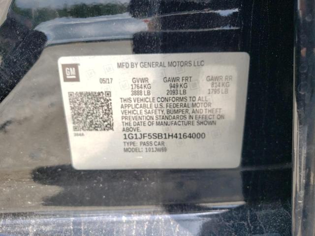 Photo 10 from auction – 2017 CHEVROLET SONIC PREM with VIN 1G1JF5SB1H4164000