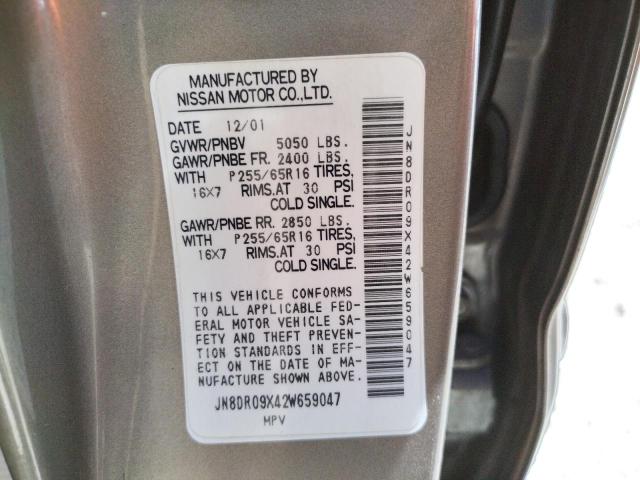 Photo 10 from auction – 2002 NISSAN PATHFINDER with VIN JN8DR09X42W659047