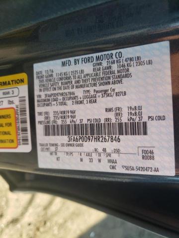 Photo 10 from auction – 2017 FORD FUSION TIT with VIN 3FA6P0D97HR267846