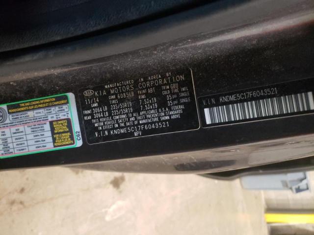 Photo 10 from auction – 2015 KIA SEDONA with VIN KNDME5C17F6043521