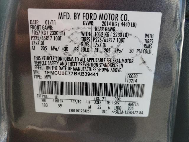Photo 10 from auction – 2011 FORD ESCAPE LIM with VIN 1FMCU0E77BKB39441