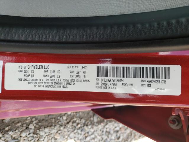 Photo 10 from auction – 2008 CHRYSLER SEBRING with VIN 1C3LC46K78N120434
