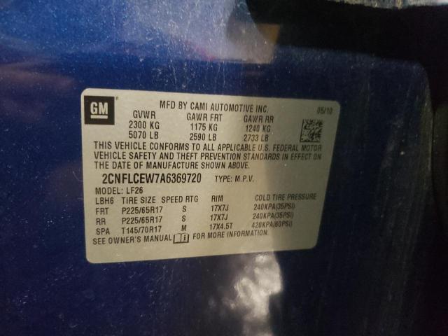 Photo 10 from auction – 2010 CHEVROLET EQUINOX LS with VIN 2CNFLCEW7A6369720