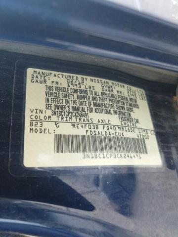 Photo 10 from auction – 2012 NISSAN VERSA S with VIN 3N1BC1CP3CK246491