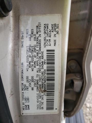 Photo 10 from auction – 1998 TOYOTA 4RUNNER SR with VIN JT3GN86R7W0057958