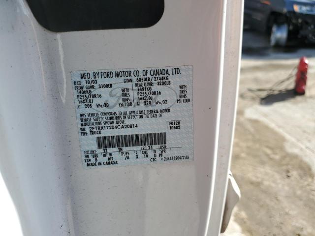 Photo 10 from auction – 2004 FORD F-150 HERI with VIN 2FTRX17204CA20814